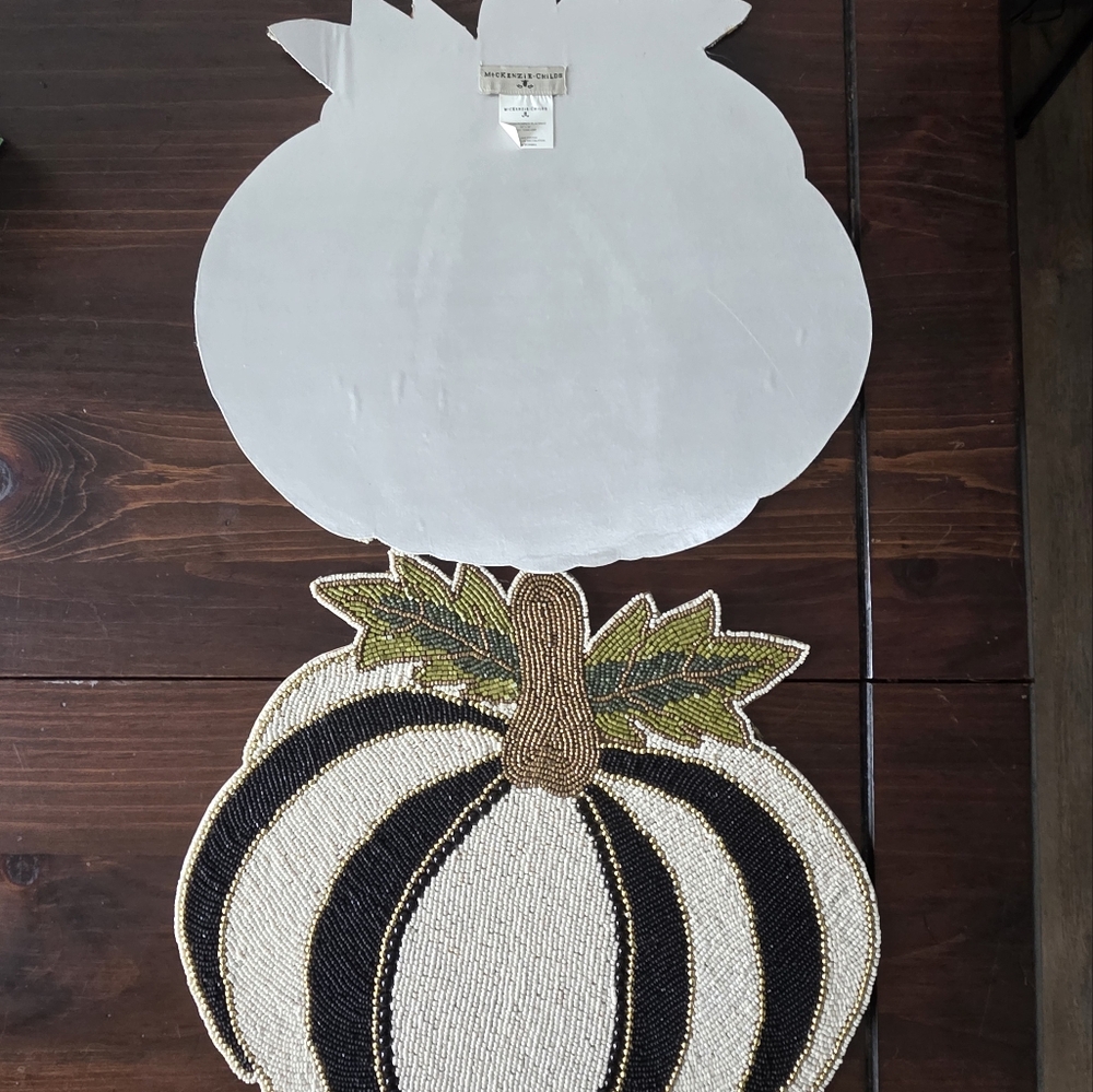 MacKenzie-Childs Tuxedo Pumpkin Placemats - Set of 2 - Picture 6 of 13